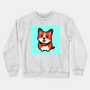 Cute Dog Puppy Art 3 (Corgi puppy) Crewneck Sweatshirt